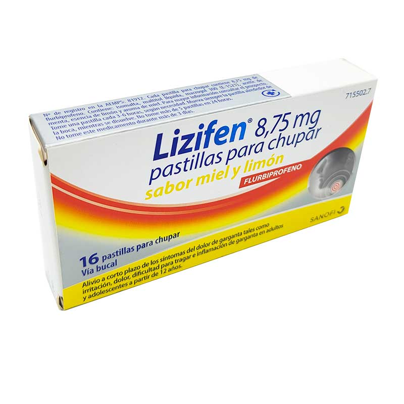 Lizifen8,75Mg16PastillasParaChupar(SaborMielYLimón)