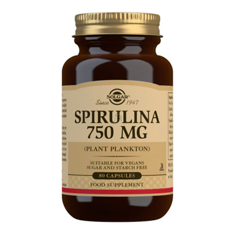 Solgar Espirulina Vegetariana 750Mg. 80 Cápsulas 