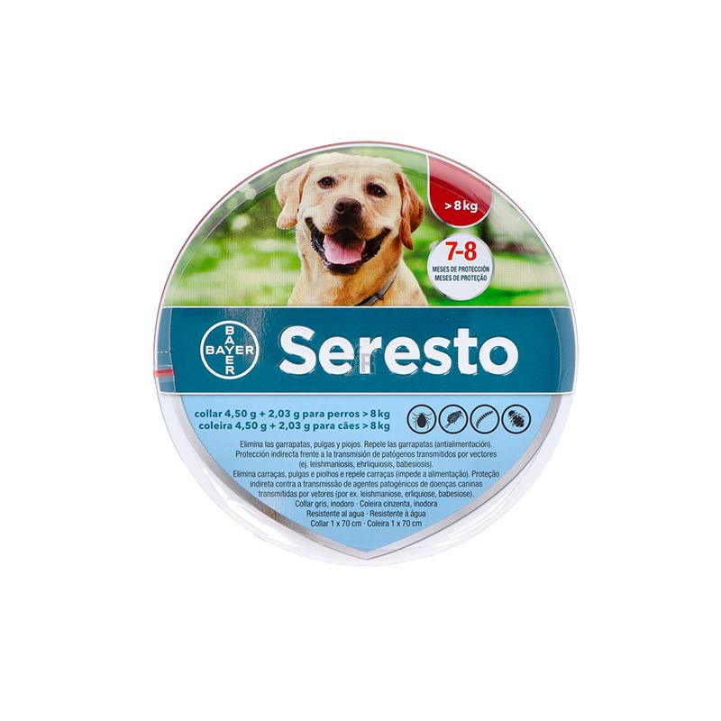 Seresto 4,5/2,03 G 1 Collar Para Perros > 8 Kg 70 Cm