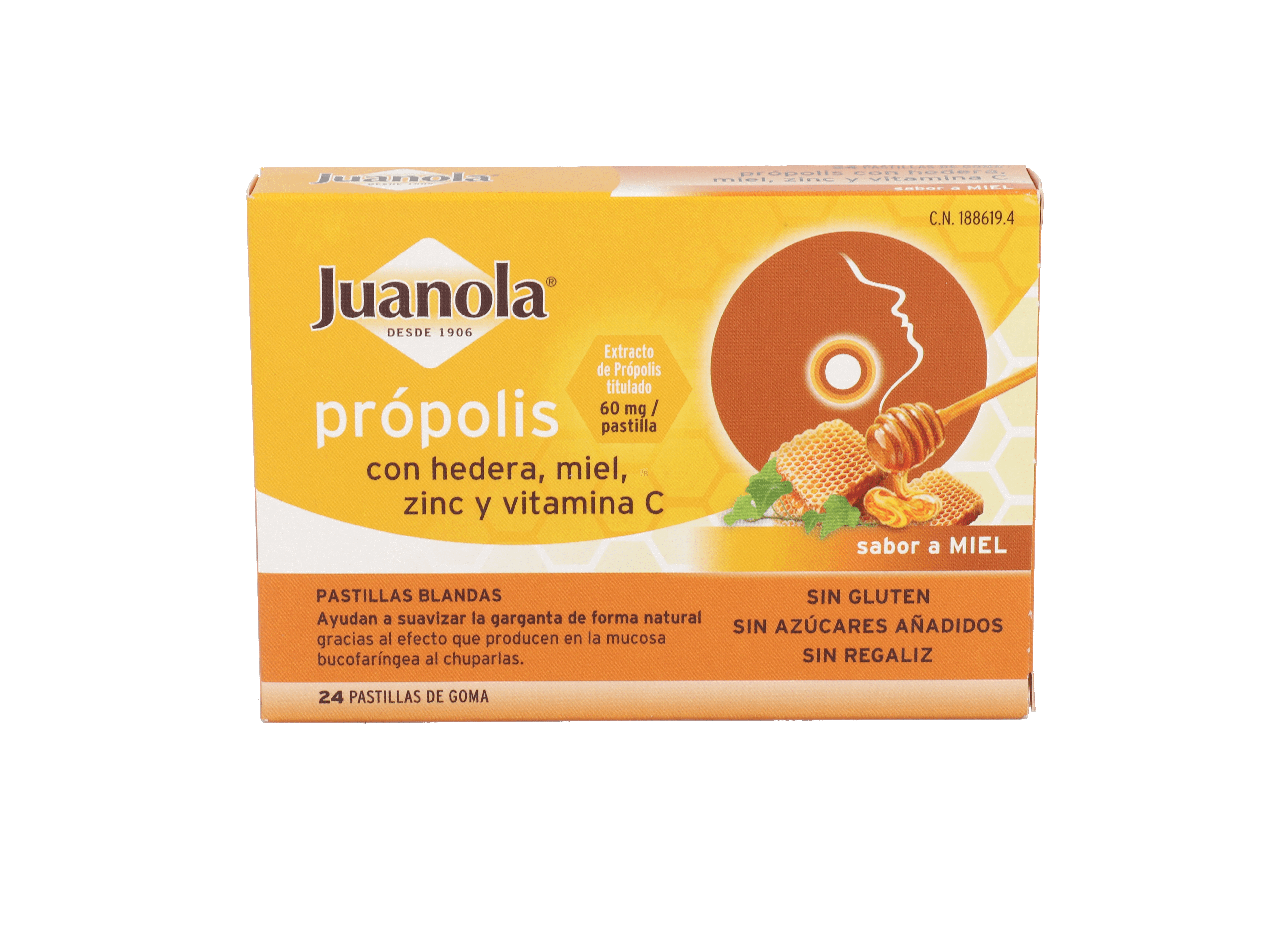 Past Juanola Propolis Hiedra Miel 48 Gr